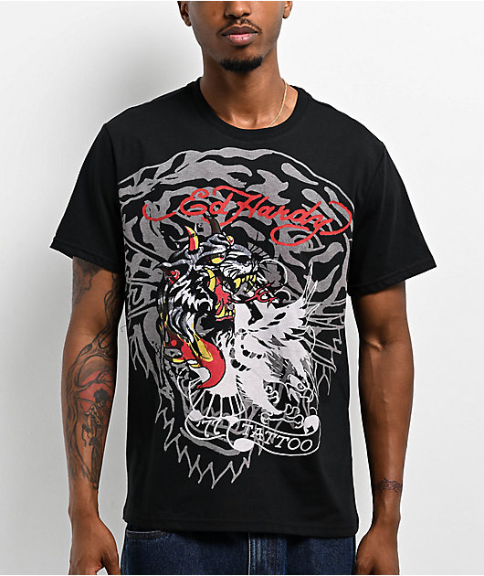 Ed Hardy Fire Panther Black T-Shirt | Zumiez