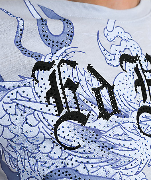 Ed Hardy Flame Dragon Light Blue T-Shirt