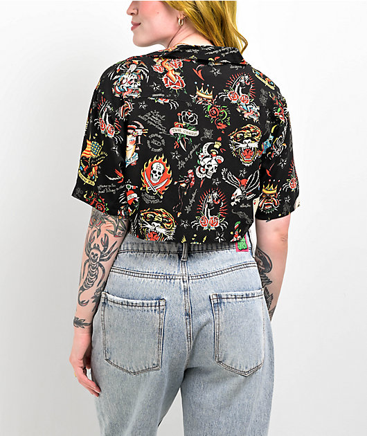 ed hardy button up shirts