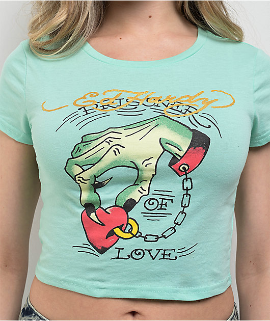 信頼への信頼 Mint Hand Hardy Ed Crop Zumiez | T-Shirt メンズウェア