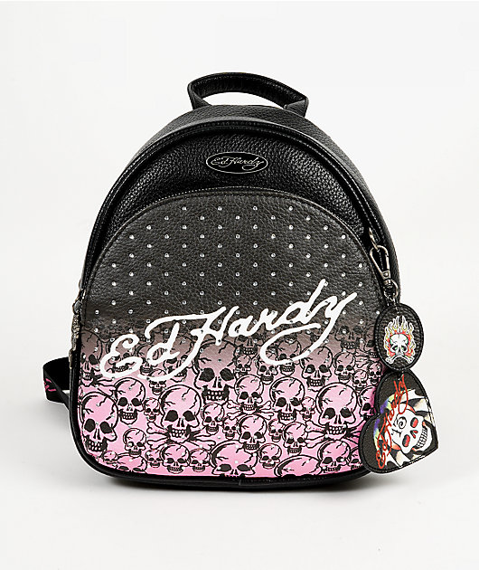 Ed Hardy Harlow Black Mini Backpack