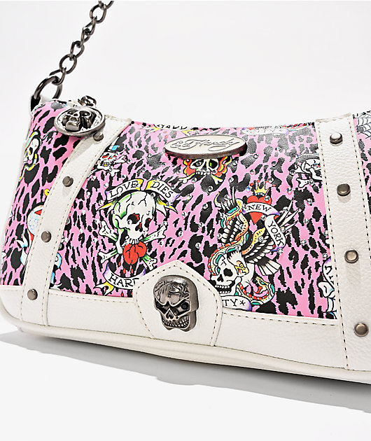 Ed Hardy Hazel Pink Shoulder Bag