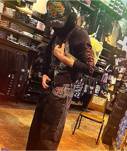 Ed Hardy Japan Dragon Black Trucker Hat