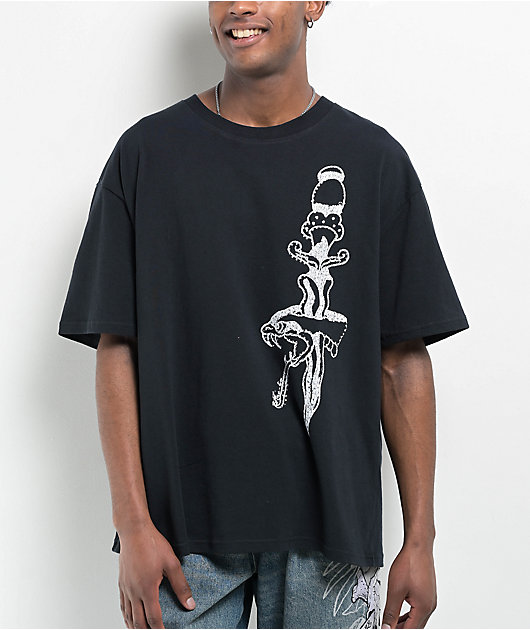 Ed Hardy エドハーディー Japan Wolf 半袖 Tシャツ Ed Hardy Japan Wolf Vintage Black T-Shirt | Zumiez