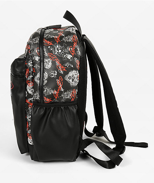 エドハーディー　リュック Ed Hardy Josh Patch Backpack - Black エドハーディー バッグ