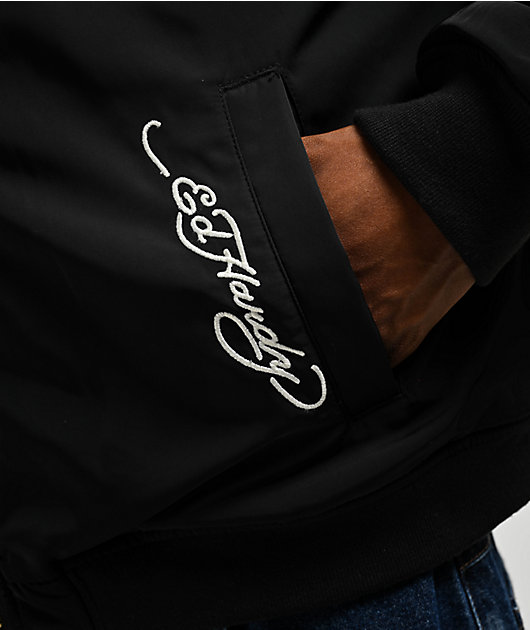 Ed Hardy LKS Skull Black Bomber Jacket | Zumiez