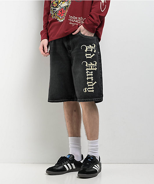 Ed Hardy Live Fast Y2K Black Shorts | Zumiez