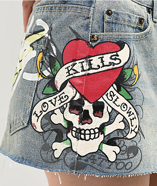 Ed Hardy Love kills purchases slowly mini backpack