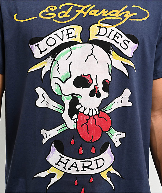 Ed Hardy Love Skull Eggplant T-Shirt | Zumiez