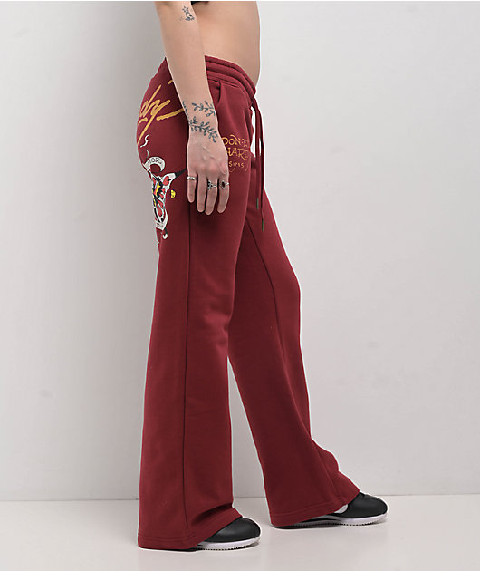 Ed Hardy Mi Amore Wine Sweatpants