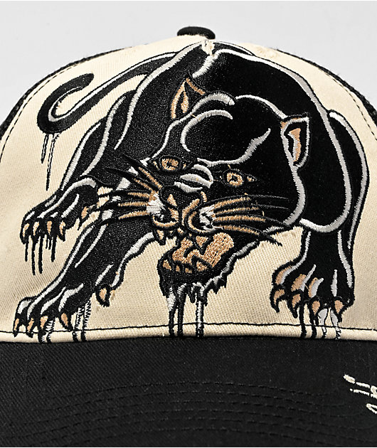 Ed Hardy Panther Black White Trucker Hat