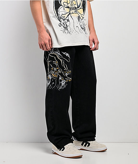Ed Hardy Panther Reaper Black Jeans | Zumiez