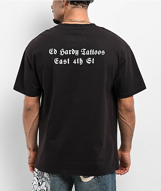 Ed Hardy Panther Snake Vintage 半袖 Tシャツ Ed Hardy Panther Snake Vintage Black T-Shirt | Zumiez