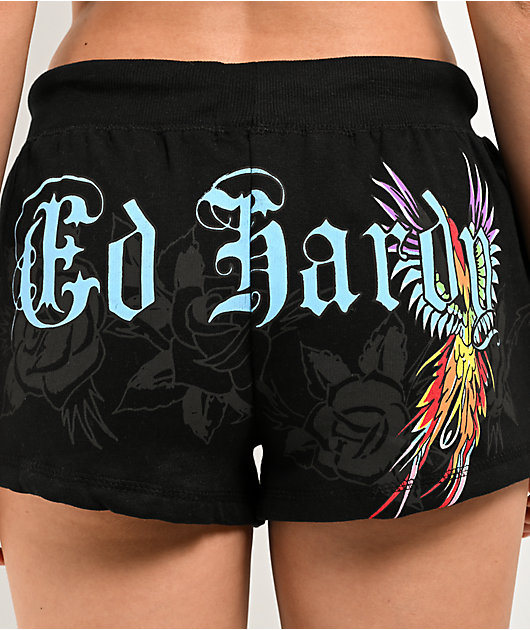 Ed Hardy Phoenix Y2K Black Sweat Shorts | Zumiez
