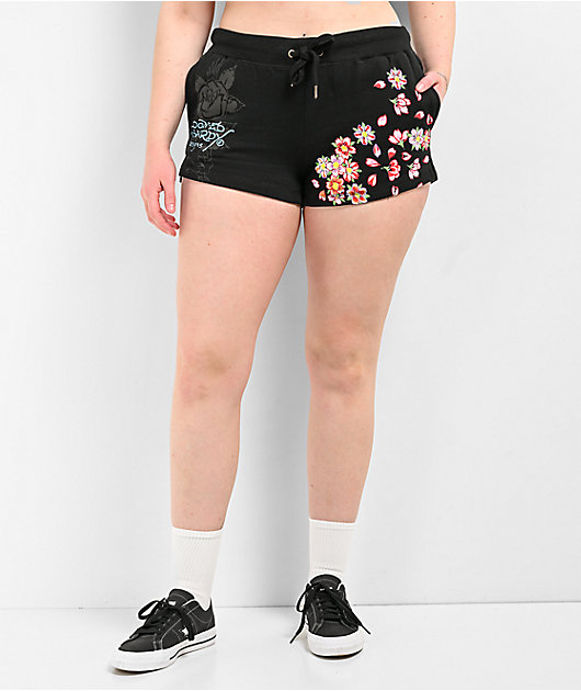 Ed Hardy Phoenix Y2K Black Sweat Shorts | Zumiez