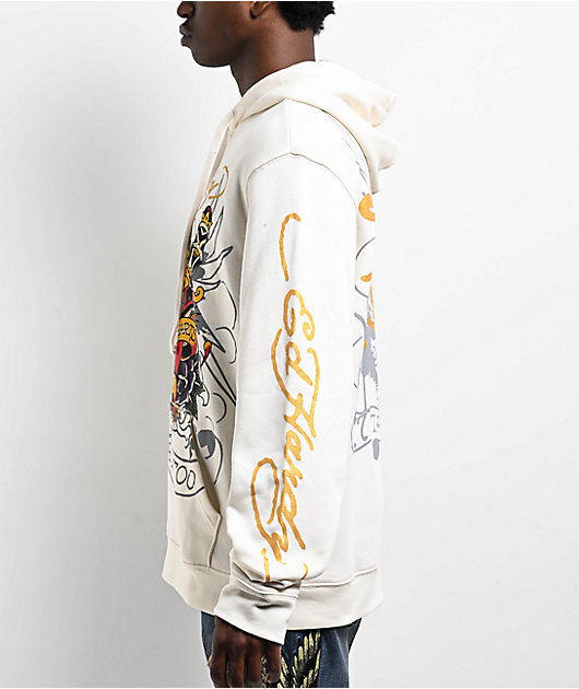 トップス SCULPTOR Ed Hardy Angel Hoodie Sculptor X Ed Hardy] Angel Hoodie White