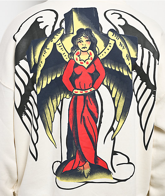 Ed Hardy Savior Ivory Hoodie | Zumiez