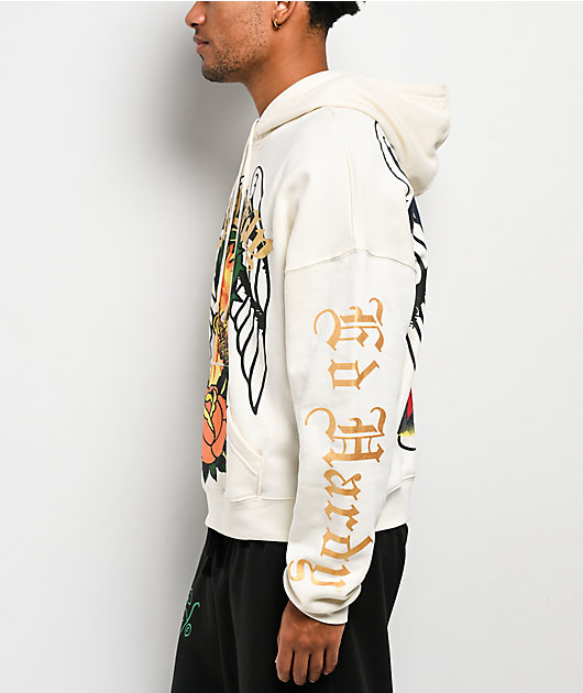 Ed Hardy Savior Ivory Hoodie | Zumiez