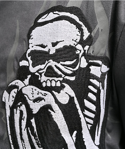 Ed Hardy Skeleton Charcoal Work Shirt