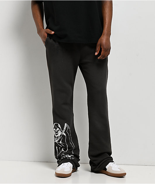 Ed Hardy Skeletons Sunfade Grey Sweatpants | Zumiez