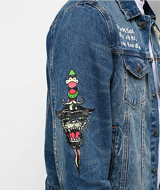 Ed Hardy Skull Blue Wash Denim Jacket | Zumiez