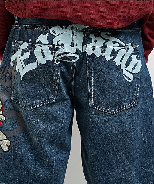 Ed Hardy Skull Mid Blue Shorts
