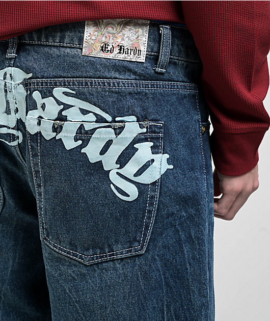 Ed Hardy Skull Mid Blue Shorts | Zumiez