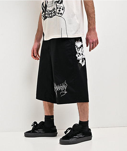 Ed Hardy Skulls Black Twill Shorts | Zumiez