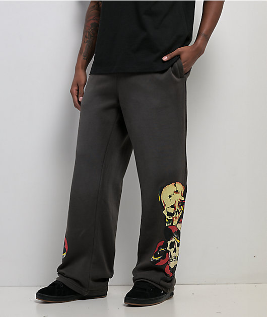 XLARGE × EDHARDY SWEAT PANTS Ed Hardy Crosses Black Sweatpants | Zumiez