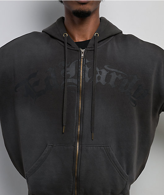 Ed Hardy Skulls Sunfade Grey Zip Hoodie