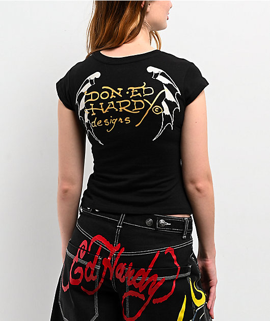 Ed Hardy Snake Dagger Black T-Shirt | Zumiez