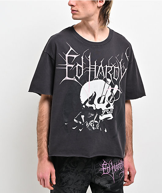 Ed Hardy スカルとバラ 半袖Tシャツ Ed Hardy ・エド ハーディー Tシャツ 半袖 黒 M スカル ドクロ - メルカリ