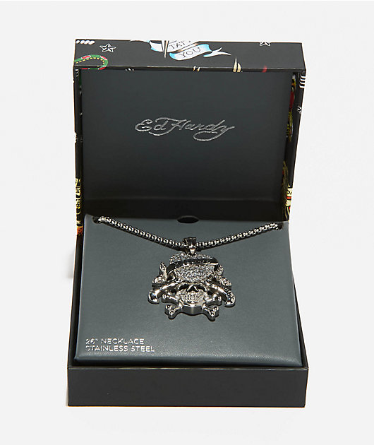 アクセサリー ed hardy necklace silver heart skull y2k ed hardy necklace silver heart skull y2k - メルカリ
