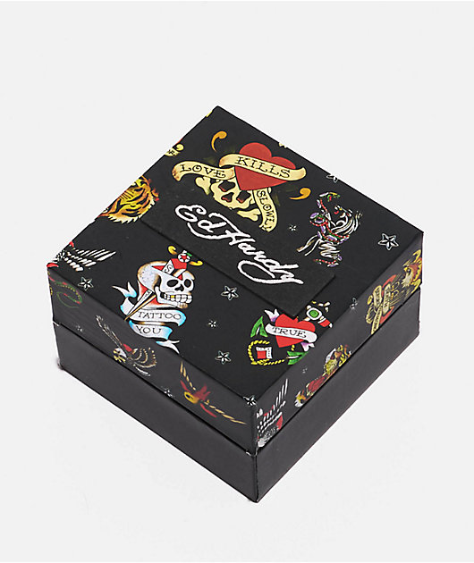 Ed Hardy Stainless Steel Skull Ring