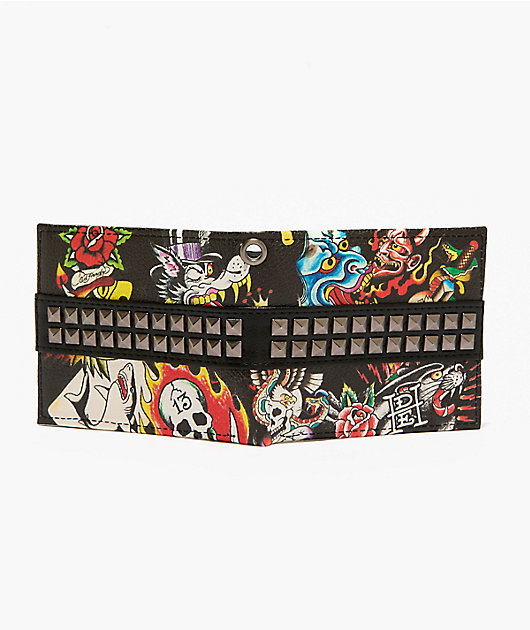 Ed Hardy Studded Chain Wallet