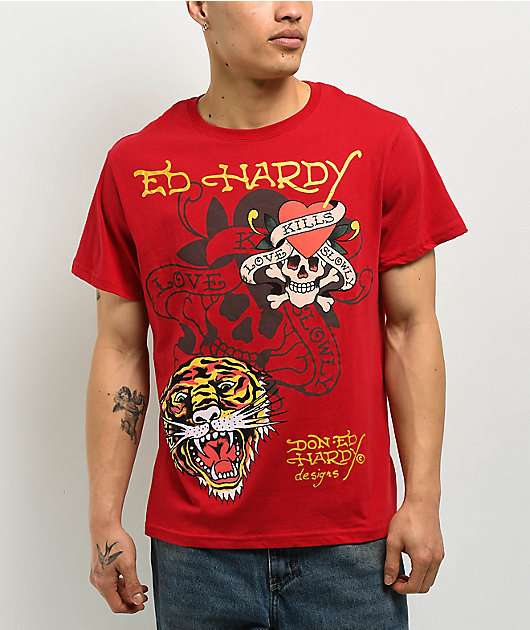 Ed Hardy TIGERS Tシャツ Ed Hardy Tigers Black T-Shirt | Zumiez