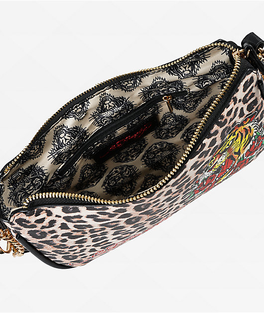 エドハーディ　ヒョウ柄ショルダーバッグ　Ed hardy Ed Hardy Wild Side Leopard Handbag | Zumiez