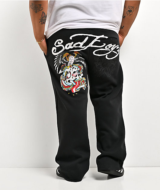 Ed Hardy x $AD BOYZ by Junior H Amor Y Veneno Black Baggy
