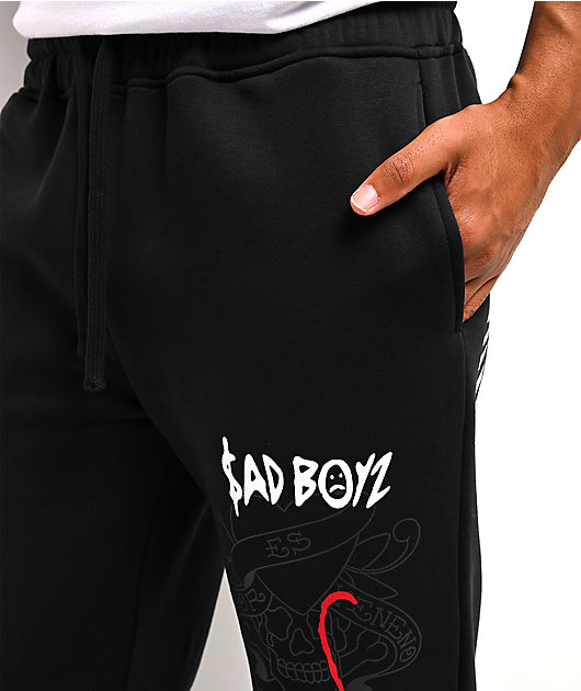 Ed Hardy x $AD BOYZ by Junior H Amor Y Veneno Black Baggy