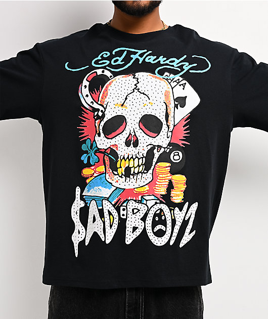Ed Hardy x $AD BOYZ by Junior H Gamble Rhinestone Black Long