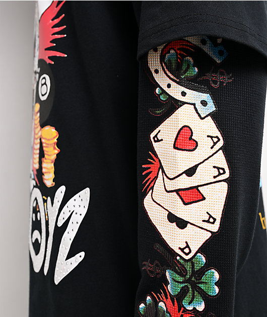 Ed Hardy x $AD BOYZ by Junior H Gamble Rhinestone Black Long