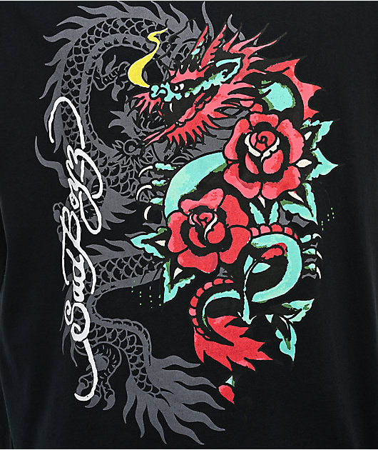 Ed Hardy x $AD BOYZ by Junior H Nuble Black Tank Top