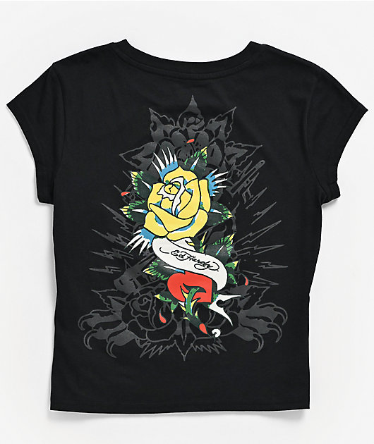 Ed Hardy x $AD BOYZ by Junior H Swallow Black T-Shirt