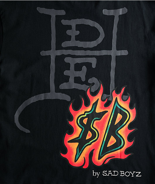 Ed Hardy x $AD BOYZ by Junior H Western Rhinestone Black T-Shirt