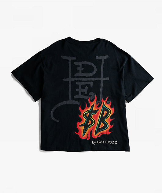 Ed Hardy x $AD BOYZ by Junior H Western Rhinestone Black T-Shirt