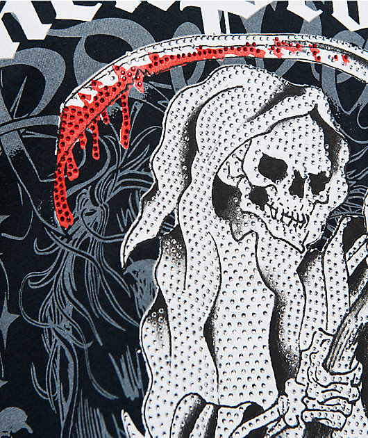 Ed Hardy x Broken Promises Death's Shadow Black T-Shirt