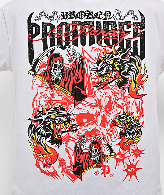 Ed Hardy x Broken Promises Forever Fades White T-Shirt