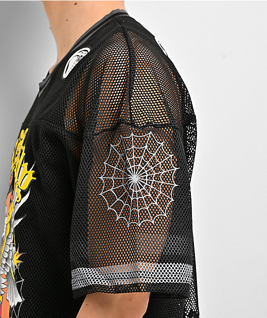 Ed Hardy x Broken Promises Forever Means Nothing Black Mesh Jersey