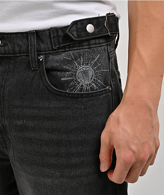 Ed Hardy x Broken Promises Forget You Black Baggy Jeans