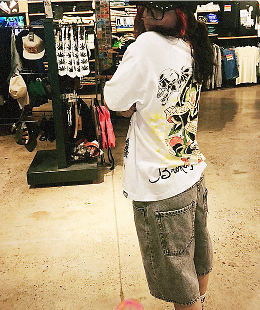 Ed Hardy x Broken Promises Miss Me Later White T-Shirt | Zumiez